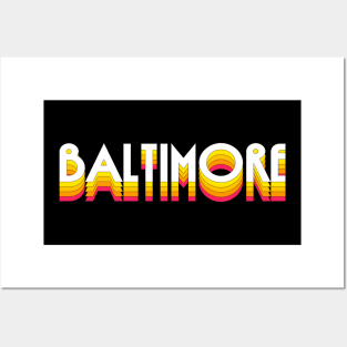 Baltimore / Retro Typography Design Posters and Art